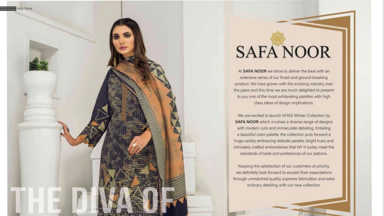 Safa Noor Original Grid Khaddar 3pc With Banu Wool Shawl | Cash On Delivery |