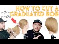 HAIRDRESSER EDUCATION - GRADUATED BOB - HOW TO CUT A GRADUATED BOB HAIRCUT WITH A PONYTAIL