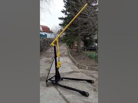 Подкатной гаражный кран - YouTube