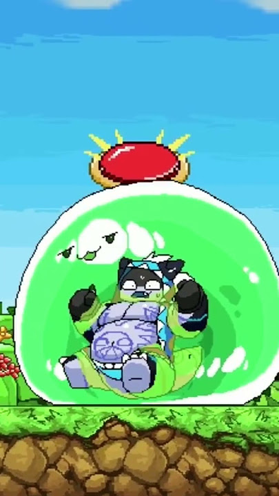 Tribal Hunter Stuffed with Slime Inflation Noms #Shorts