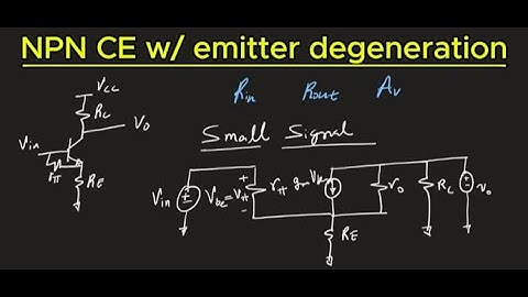 Common emitter amplifier with emitter degeneration—small signal analysis.