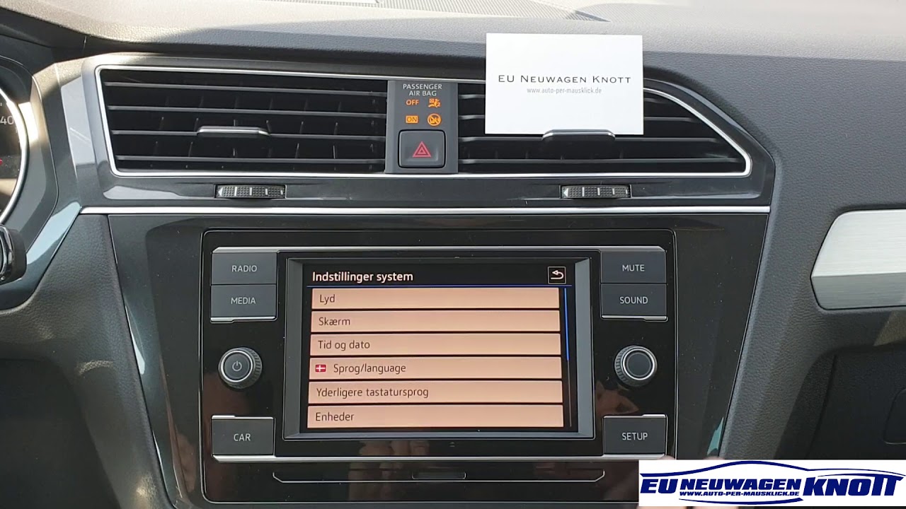 Tutorial Spracheinstellung Andern Vw Tiguan Youtube