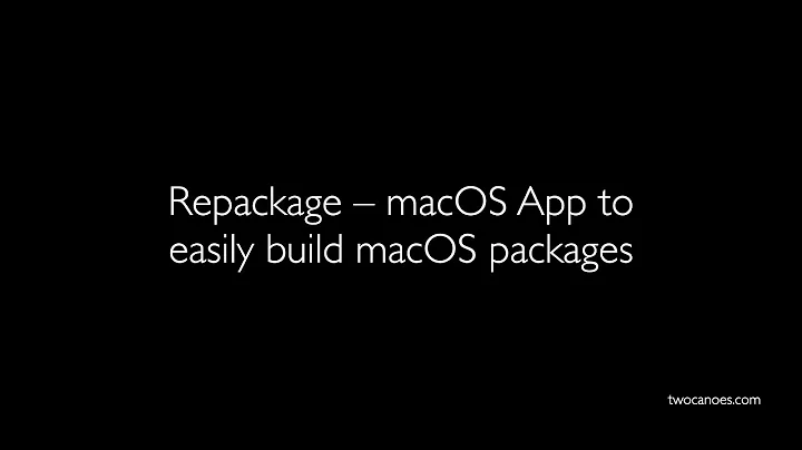 Repackage – macOS App to easily build macOS packages