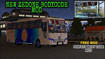 NEW ZEDONE BODYCODE MOD FOR BUSSID  | Full LED lights Mod | Perfect 3d Mod |bussid new Zedone mod