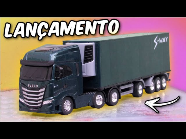 Caminhão Miniatura Iveco Carreta Baú Refrigerado S-way