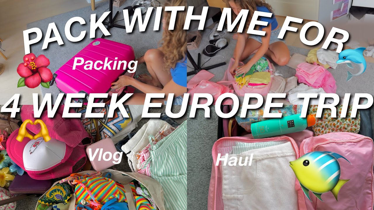 PACK WITH ME FOR MY 4 WEEK EUROPE TRIP | travel haul, pack with me