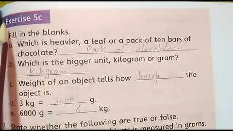 Measurement unit#5 exercise 5c math class 3