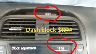 How to fix Honda Acura Dash Clock 1 hour ahead problem (showing the wrong time)