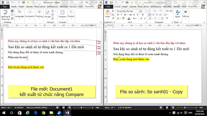 So sánh tỷ lệ gióng nhau giữa 2 file word