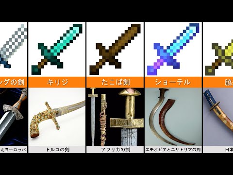 実際の生活の中でminecraftの異なる剣の種類 比較 Youtube 実際の生活の中でminecraftの異なる剣の種類 比較 Youtube