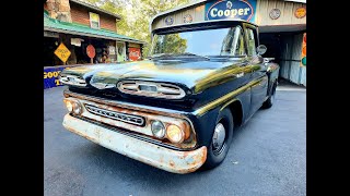 Match Highlights 1961 Chevrolet Apache 10 aka "Raiford". Factory code 700 Jet Black