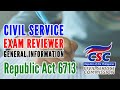 Ra 6713 sample questions  civil service exam bclte reviewer