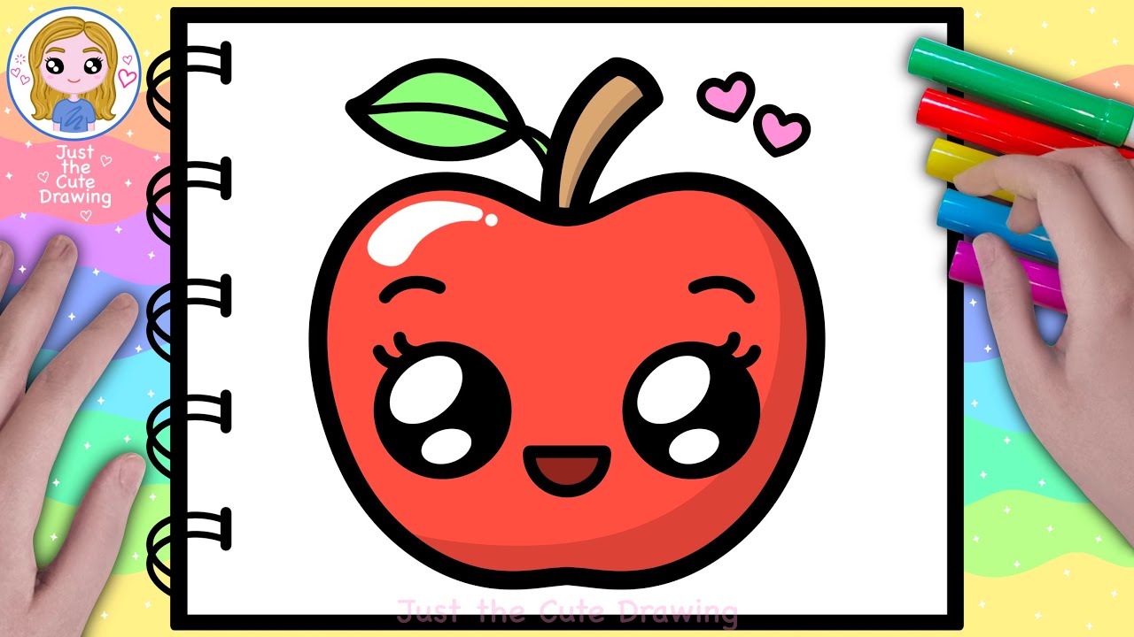 How to Draw An Apple Easy Step by Step For Kids - YouTube