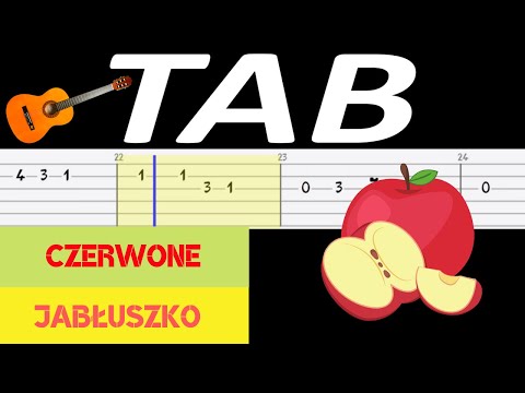 🎸 Czerwone jabłuszko - melodia TAB (gitara) 🎵 TABY I NUTY W OPISIE 🎼