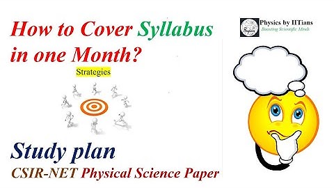 How to Cover Syllabus in one Month👉Last month Strategies to crack CSIR-NET Exam_Target👉NET Physics