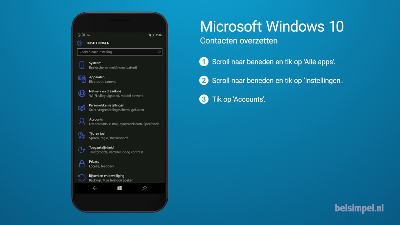 Contacten Overzetten Voor Windows - Toestelhulp - Belsimpel