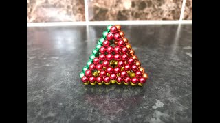 How to make a pyramid with 216 magnetic balls EASY! (buckyballs)