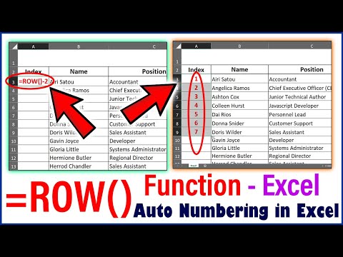 Auto Numbering in Excel |Auto Sequential Numbers