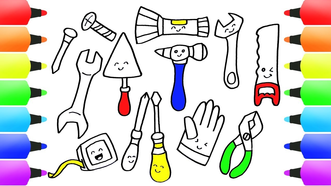 How to Draw TOOLS for Kids! Easy Handyman Tools Drawings