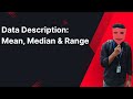 Statistics Lecture 8 Bangla | Data Description: Mean, Median & Range Explained