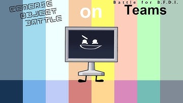 If Generic Object Battle Characters were on BFB Teams (Expansion now with 34 contestants)