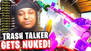 TRASH TALKER GETS NUKED 160 KILLS ON HIS FOREHEAD MONITORS WERE BROKEN..(BLACK OPS COLD WAR)