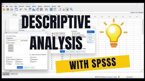 Using SPSS to run Descriptive analysis. Do this for Mean and Standard Deviation. | SPSS Tutorial.
