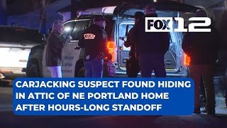 Carjacking suspect found hiding in attic of NE Portland home following hours-long standoff