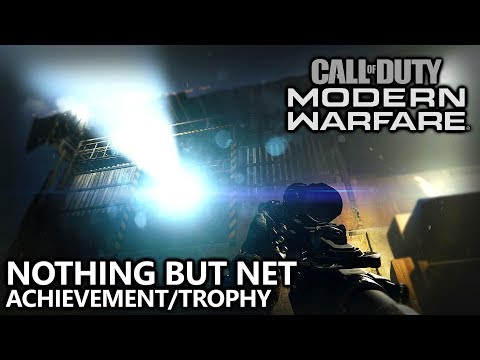 Call of Duty Modern Warfare - Nothing But Net Achievement/Trophy - Frag grenade the machine gun