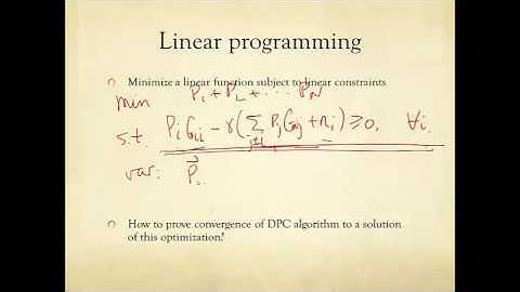 Part O: Optimization formulation