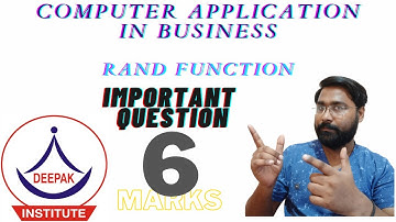 #5 CAIB II Rand Functions II Deepak Institute