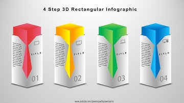 33.Create 4 Step 3D Rectangular Infographic|Powerpoint Presentation|Graphic Design|Free Template