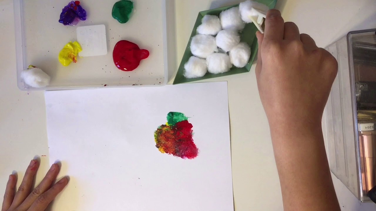 Cotton Balls Painting For Discovers YouTube