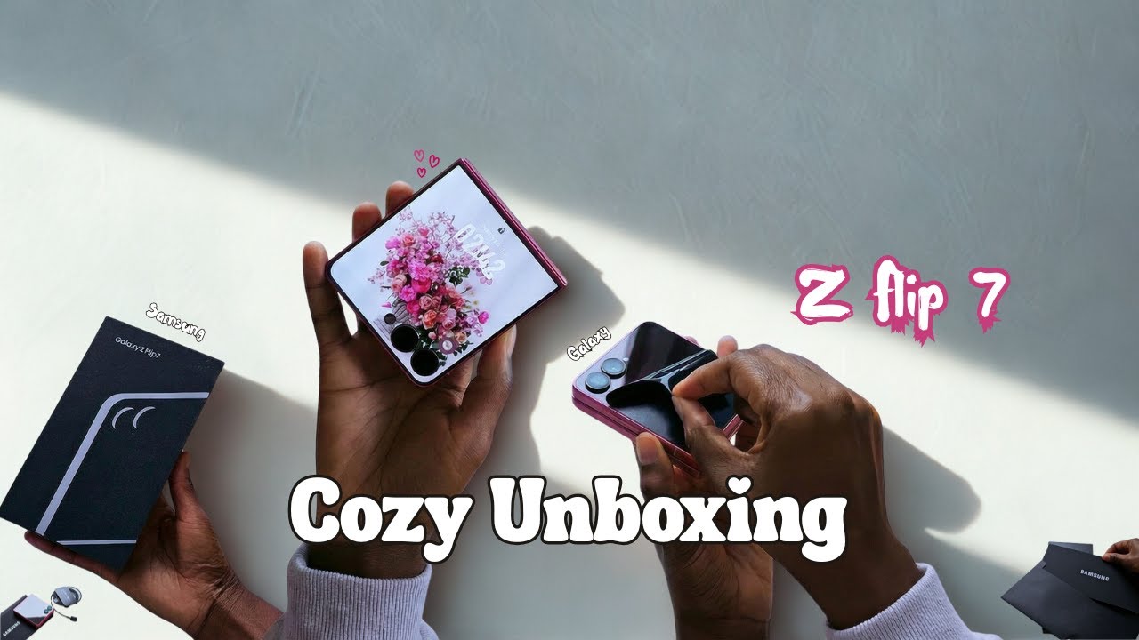 Samsung Galaxy Z Flip 7 Unboxing | Cozy First Impressions & Aesthetic Setup