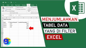 Cara Menjumlahkan Tabel Data Excel yang di Filter | Fungsi SUBTOTAL Excel