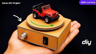 How To Make a 360° Rotating Platform Using DC Motor DIY Electric Turntable 