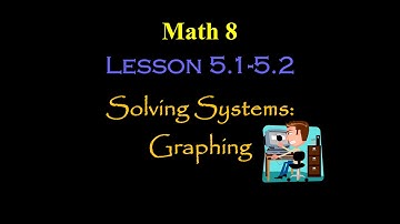 Math 8 : Lesson 5.1 - 5.2 : Solving Systems by Graphing and Inspection