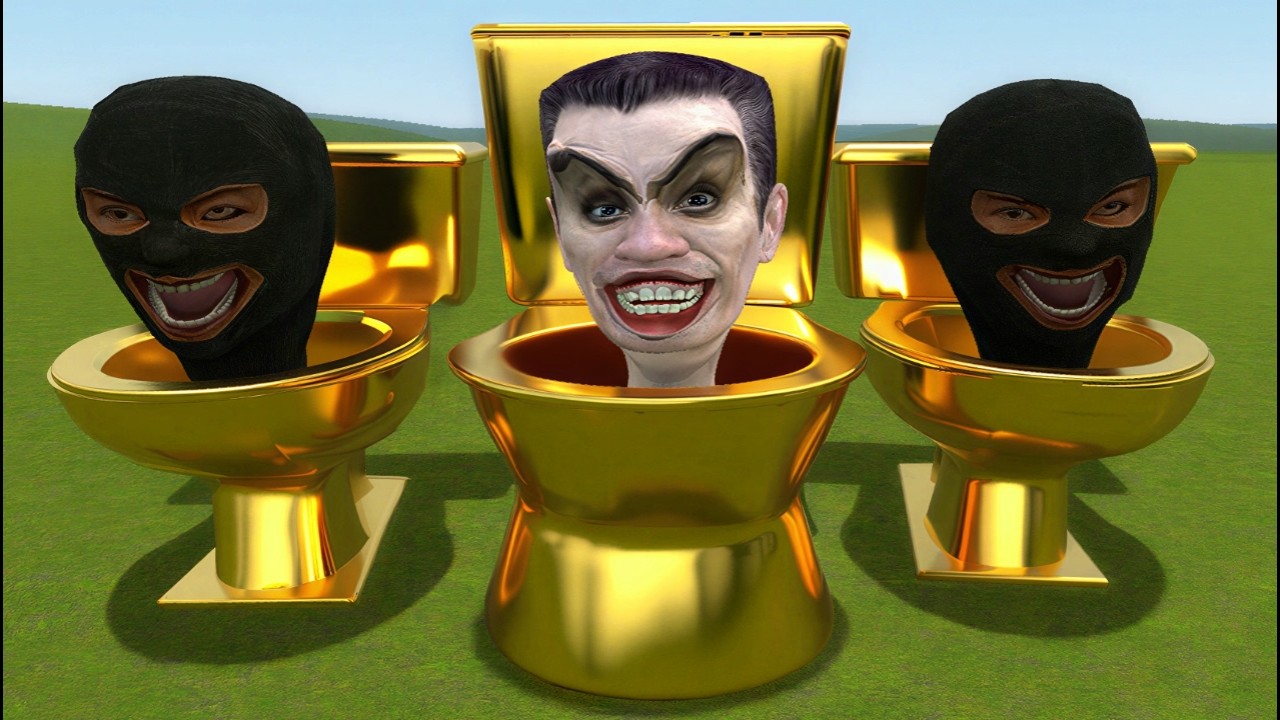 Спартанец пинает совершенно новые туалеты Skibidi в гигантской яме #207 - Garry's Mod