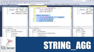 สอน SQL Server 2017: การใช้ STRING_AGG (String Aggregation) เพื่อรวมข้อมูลในคอลัมน์เข้าด้วยกัน
