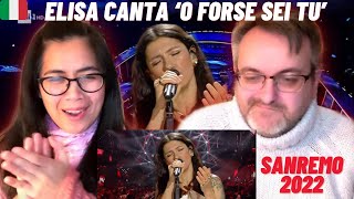 Sanremo 2022 - Elisa canta ‘O forse sei tu’- 🇩🇰NielsensTV REACTION
