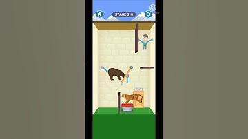 rescue cut rope puzzle stage 318| rescue cut rope puzzle game for android and iOS #short