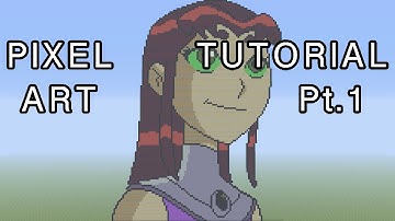 Minecraft Pixel Art Tutorial - Starfire Teen Titan Part 1
