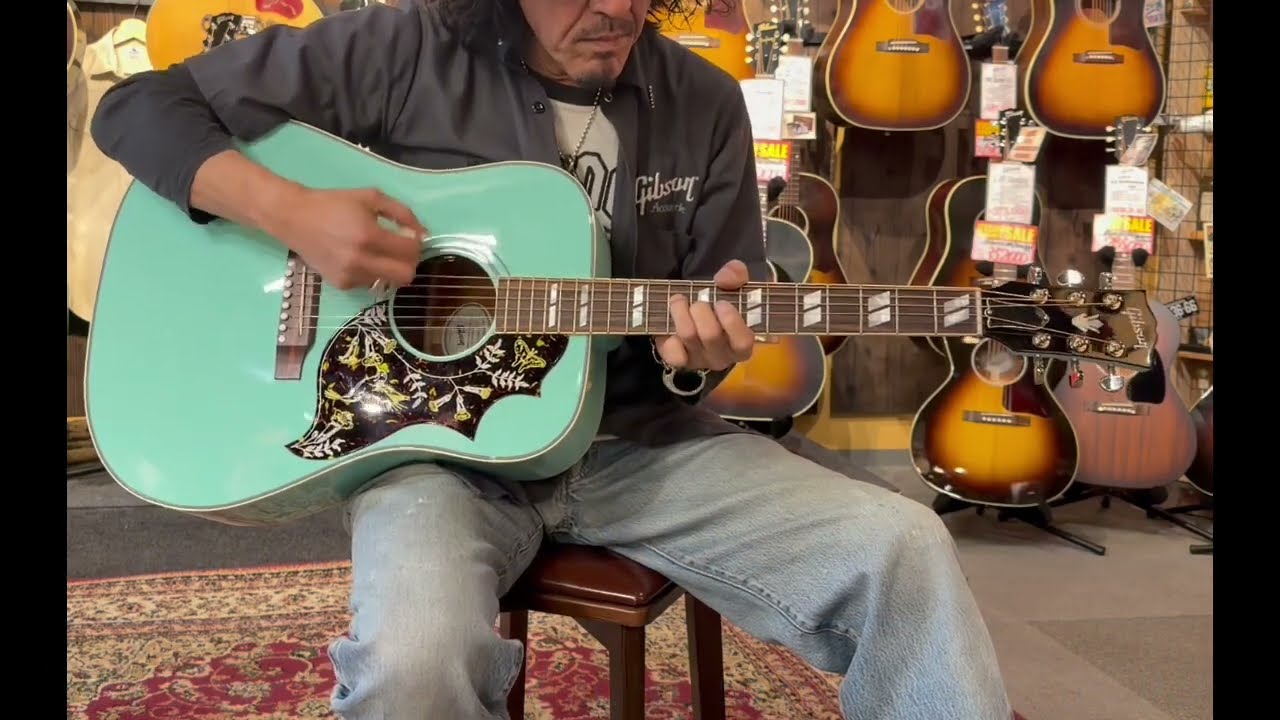 試奏動画】Gibson Hummingbird Standard Southwestern Turquoise