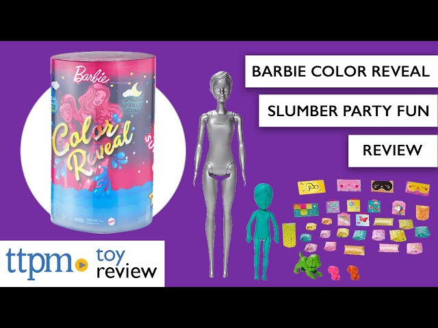 Barbie Color Reveal Slumber Party Fun Set, 50+ Surprises Including