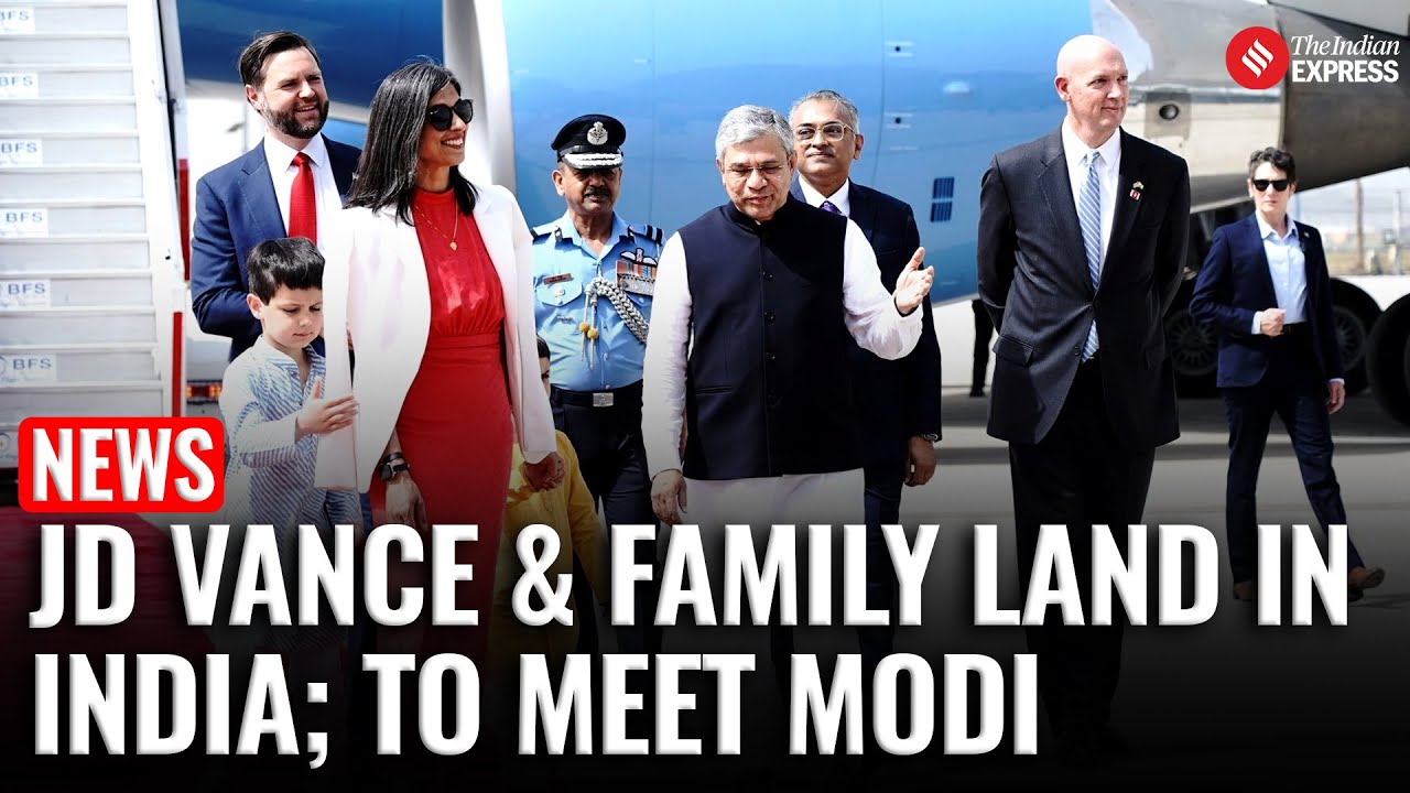 US VP JD Vance Begins Official India Visit, Welcomed By Ashwani Vaishnaw With Guard Of Honour