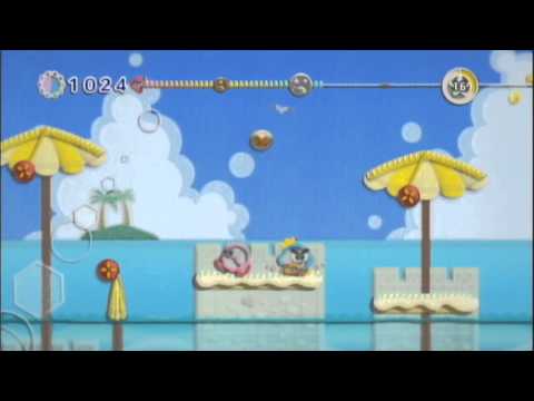 2P Kirby's Epic Yarn - Splash Beach - 2P Kirby's Epic Yarn - Splash Beach