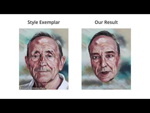 Example-Based Synthesis of Stylized Facial Animations