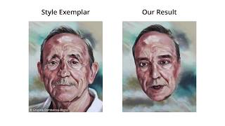 Example-Based Synthesis of Stylized Facial Animations