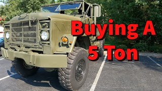 Buying a Bobbed M923 5 Ton Military Truck NNKH