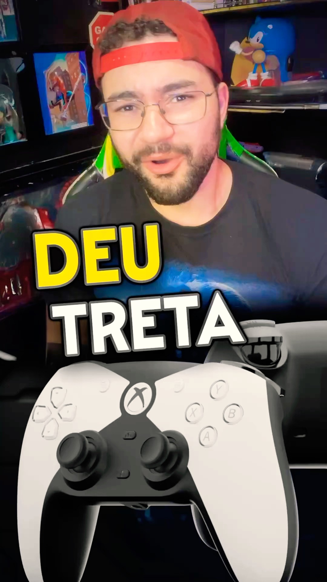 Controle de Xbox imitando PlayStation
